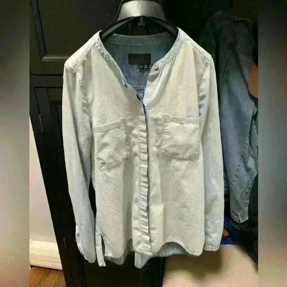 Vince light denim long sleeved woman’s shirt size S